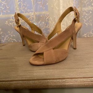 Michael Kors Tan Suede Heels, size 8.5